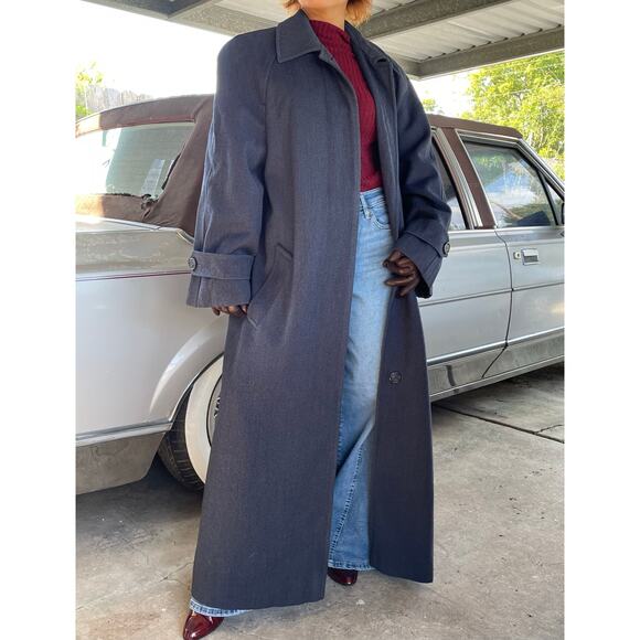 🔥Vintage 80s ILGWU USA Made Calvin Klein 100% Pure Wool Classic Long Overcoat - Picture 1 of 15